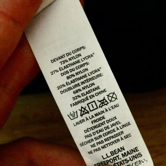 LL Bean Size 16 Swimsuit One Piece Black Cross Front Bathing Suit Ruched - Picture 7 of 7